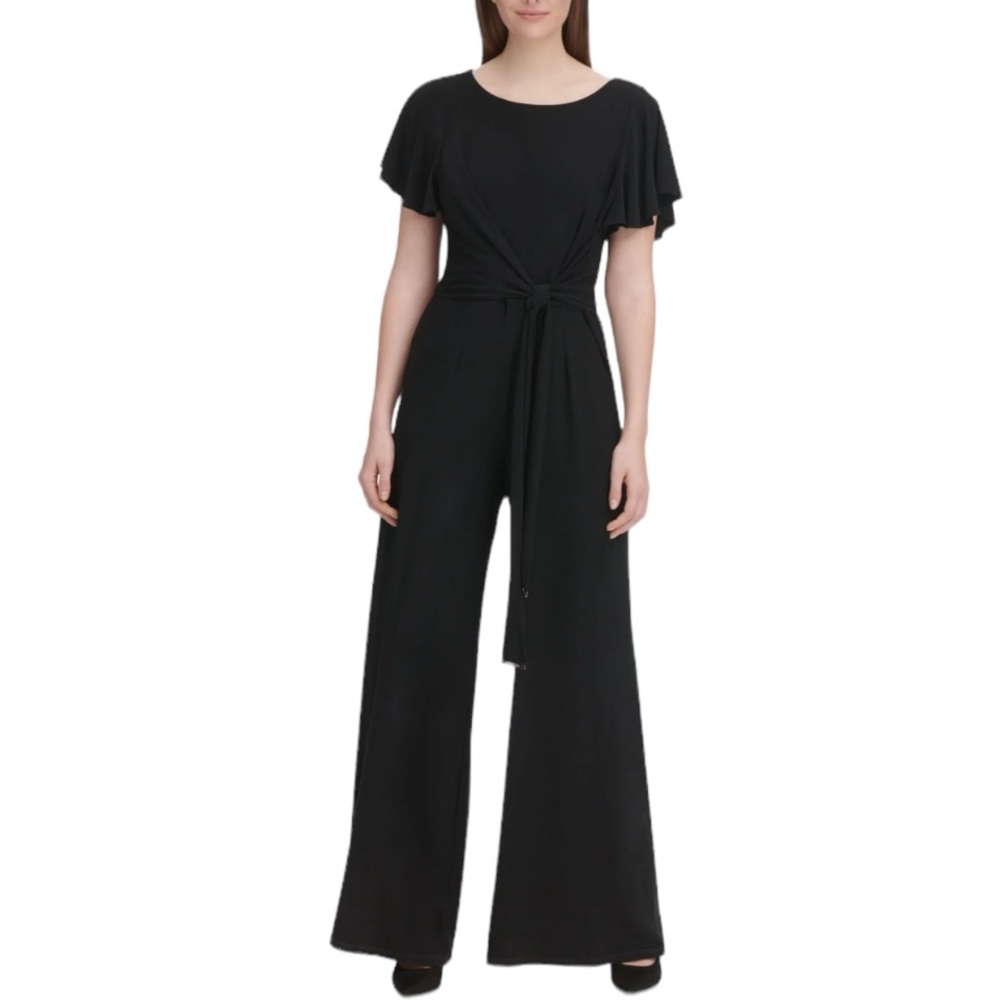 Tommy Hilfiger, Never Worn, NWOT, Black Jumpsuit with Gold Hardware, Size 8